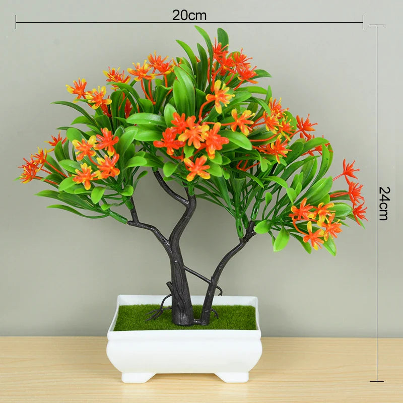 Artificial Potted Plants Bonsai Small Tree Plant Flowers Home Decor