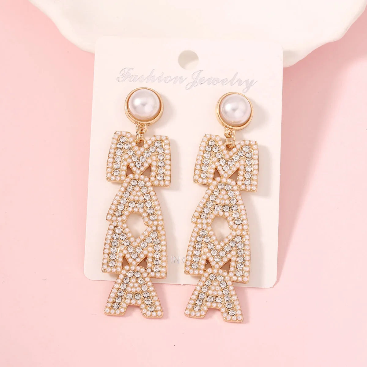 Long Bohemian Beaded MAMA Letter Elegant Earring