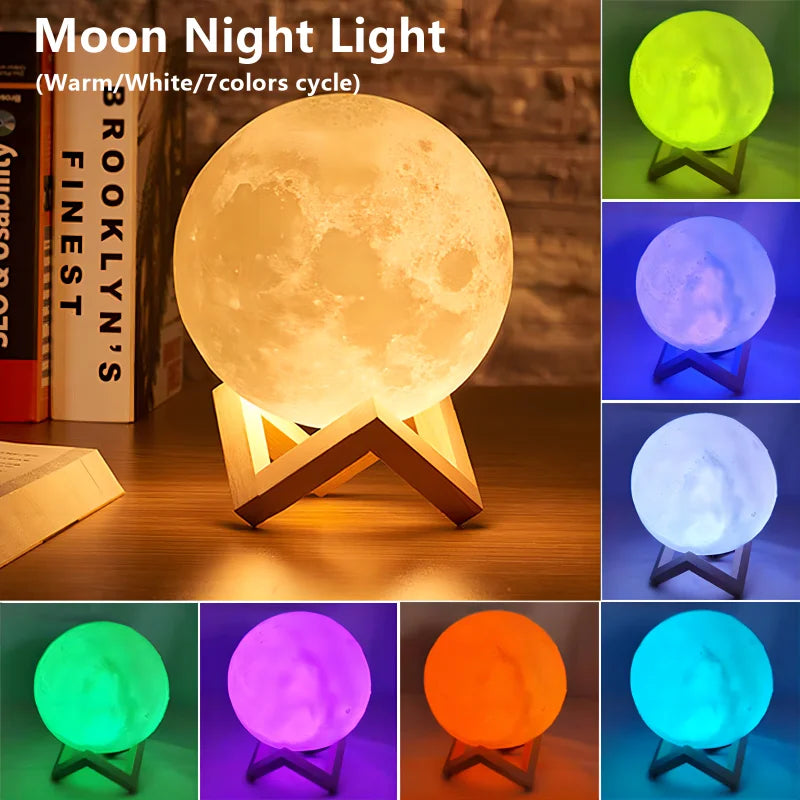 LED Moon Galaxy Light Lamp for Home Decor