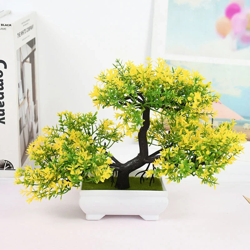 Artificial Potted Plants Bonsai Small Tree Plant Flowers Home Decor