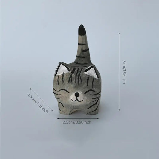 Mini Cat Figurine - Desktop Home Decor (1 Piece)