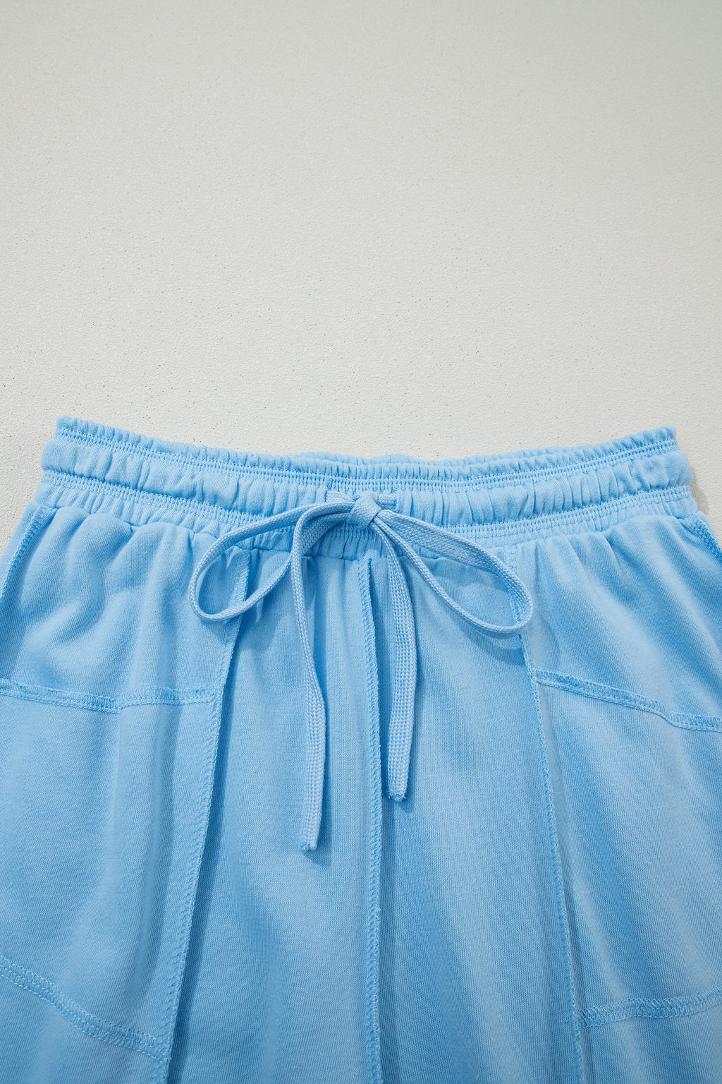 Sky Blue Drop Shoulder Boxy Tee and Barrel Pants Set