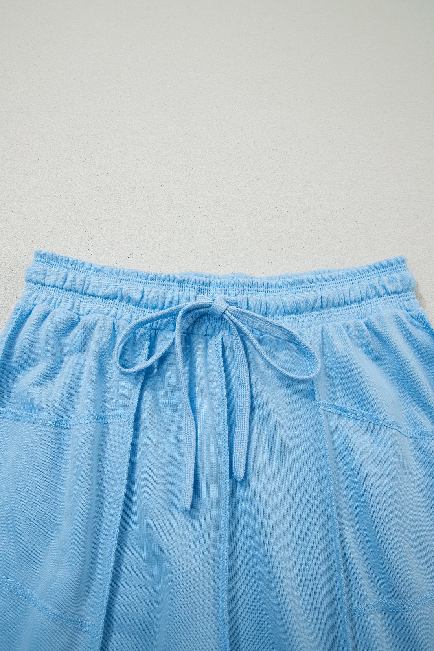 Sky Blue Drop Shoulder Boxy Tee and Barrel Pants Set