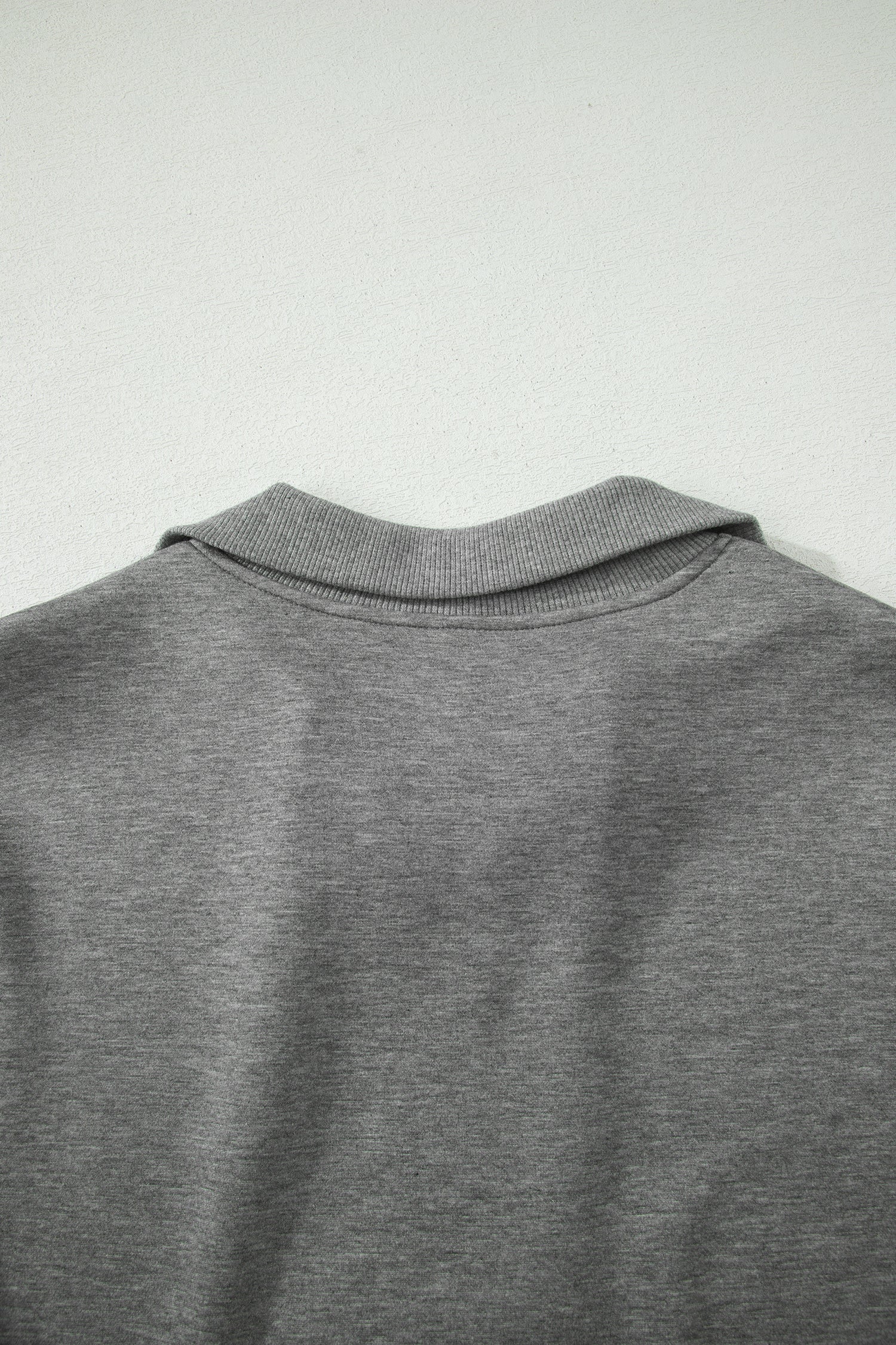 Gray Half Zip Polo Tee Casual Pant Set