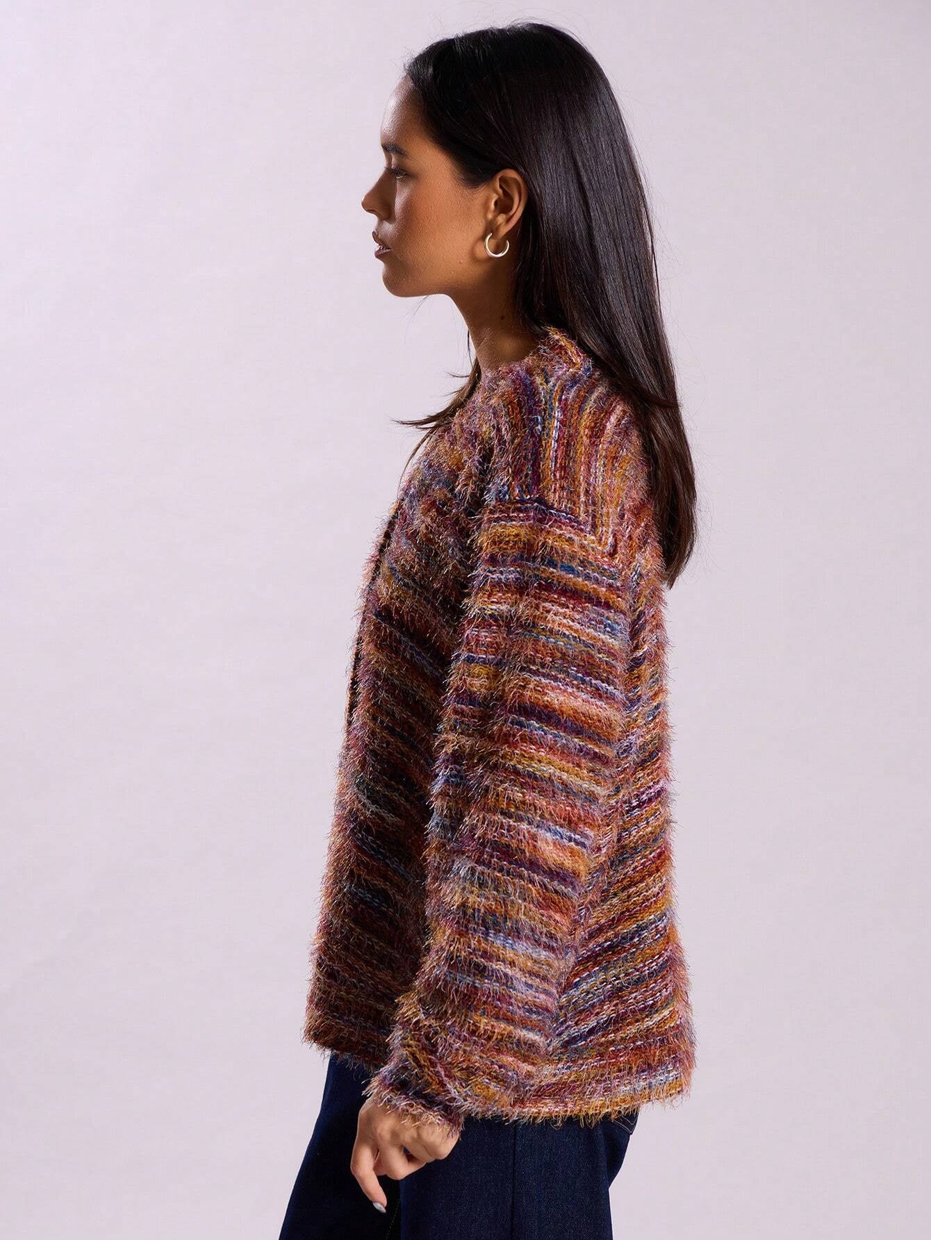 Long Sleeved Knitted Sweater For Women