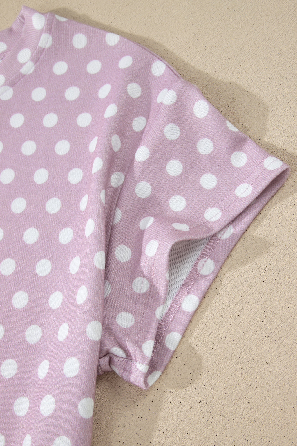 Purple Polka Dot Print Short Set
