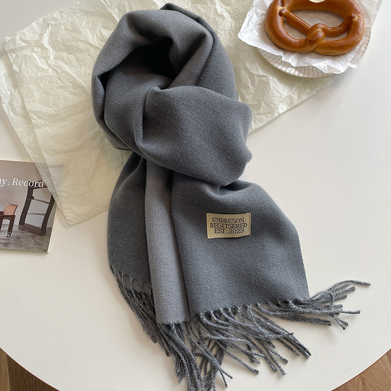 Double-Sided, Winter, Warm, Artificial Cashmere Scarf