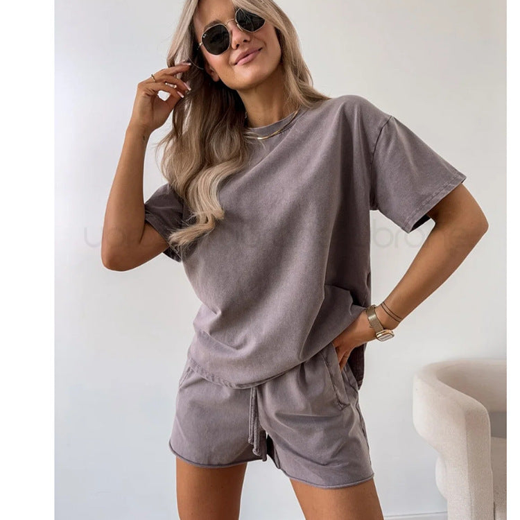 Solid Color Casual Sweatshirt Outfit