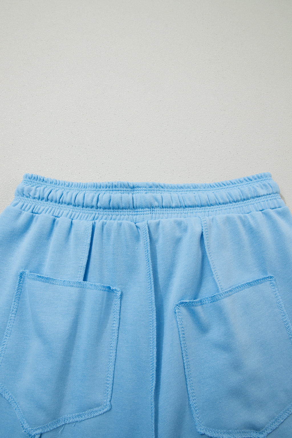 Sky Blue Drop Shoulder Boxy Tee and Barrel Pants Set