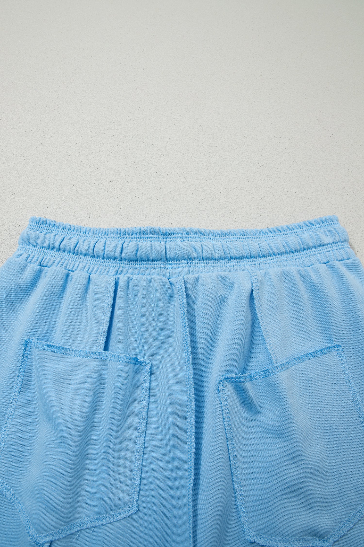 Sky Blue Drop Shoulder Boxy Tee and Barrel Pants Set