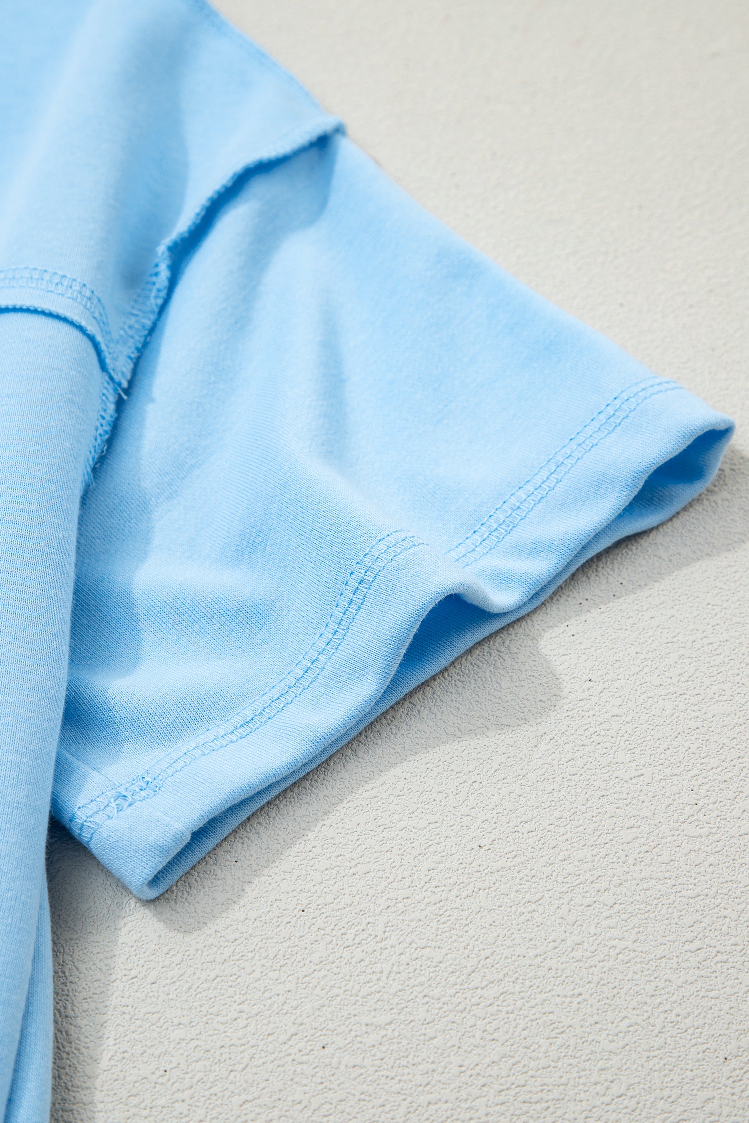Sky Blue Drop Shoulder Boxy Tee and Barrel Pants Set
