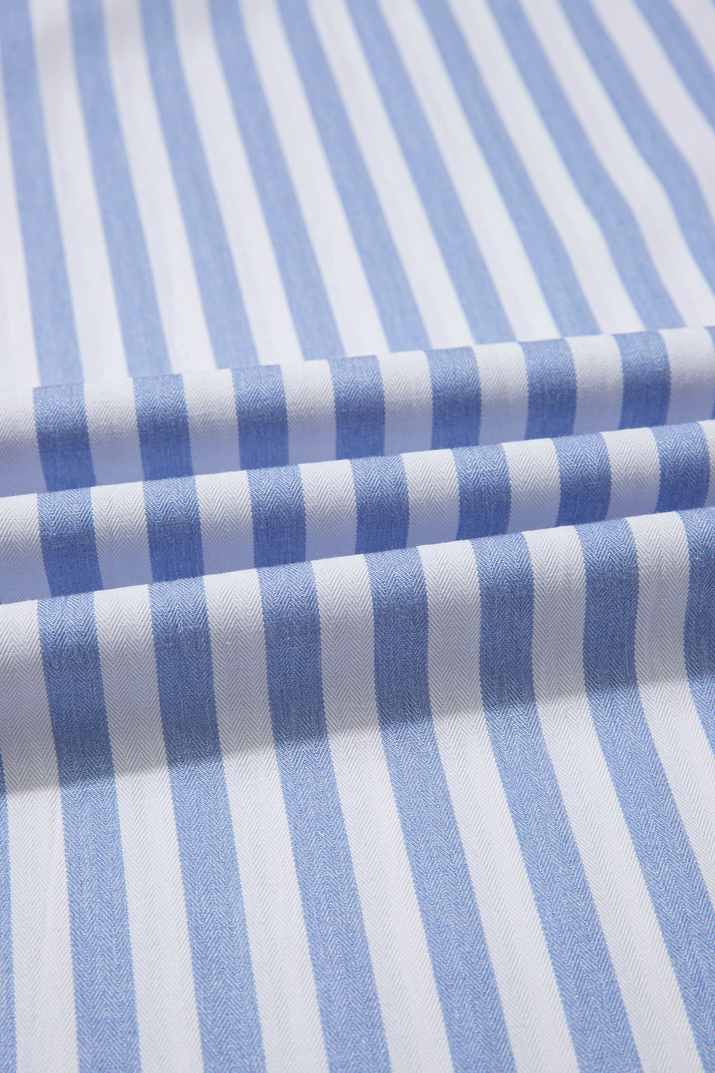 Sky Blue Stripe Shirred High Waist Loose Summer Pants