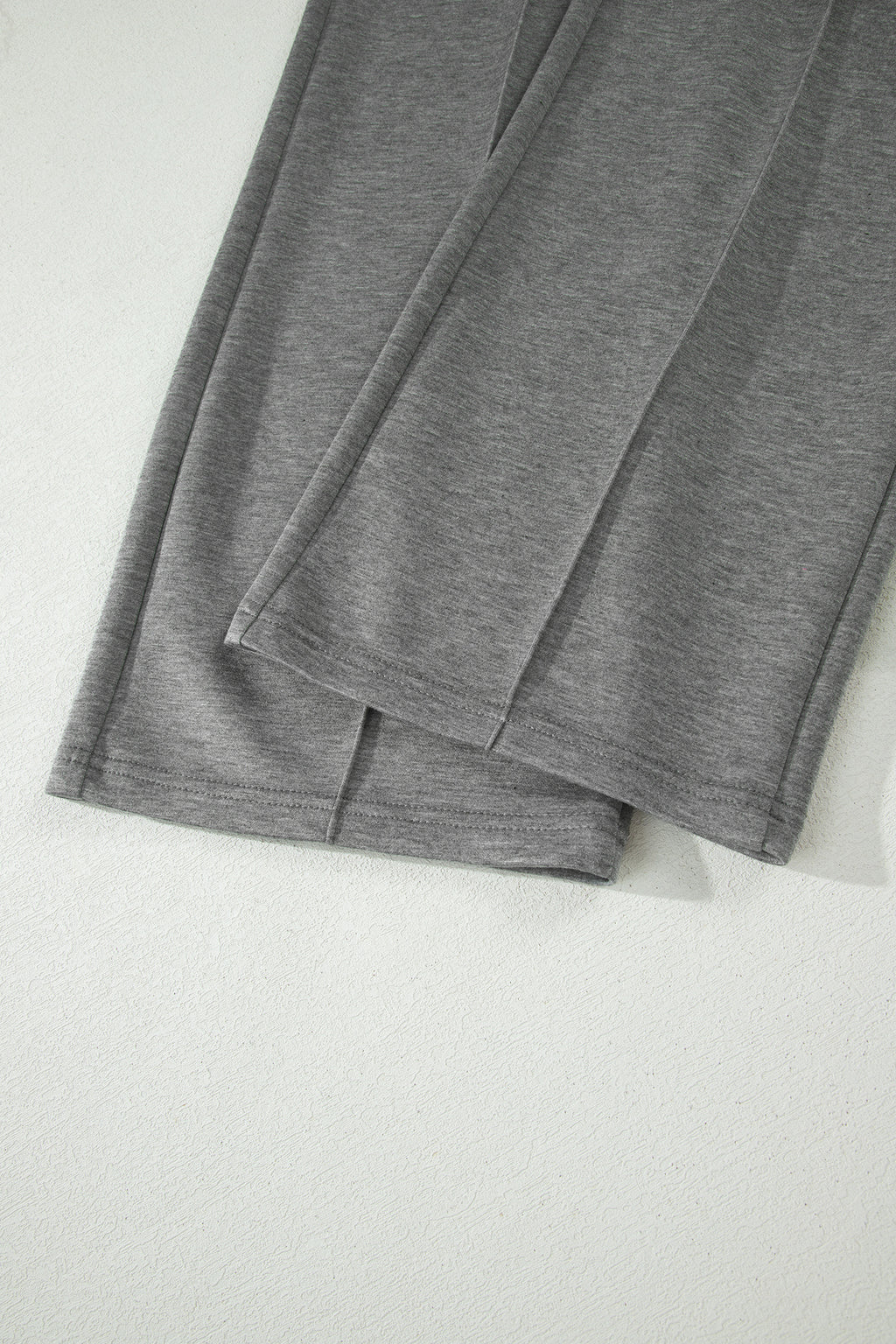 Gray Half Zip Polo Tee Casual Pant Set