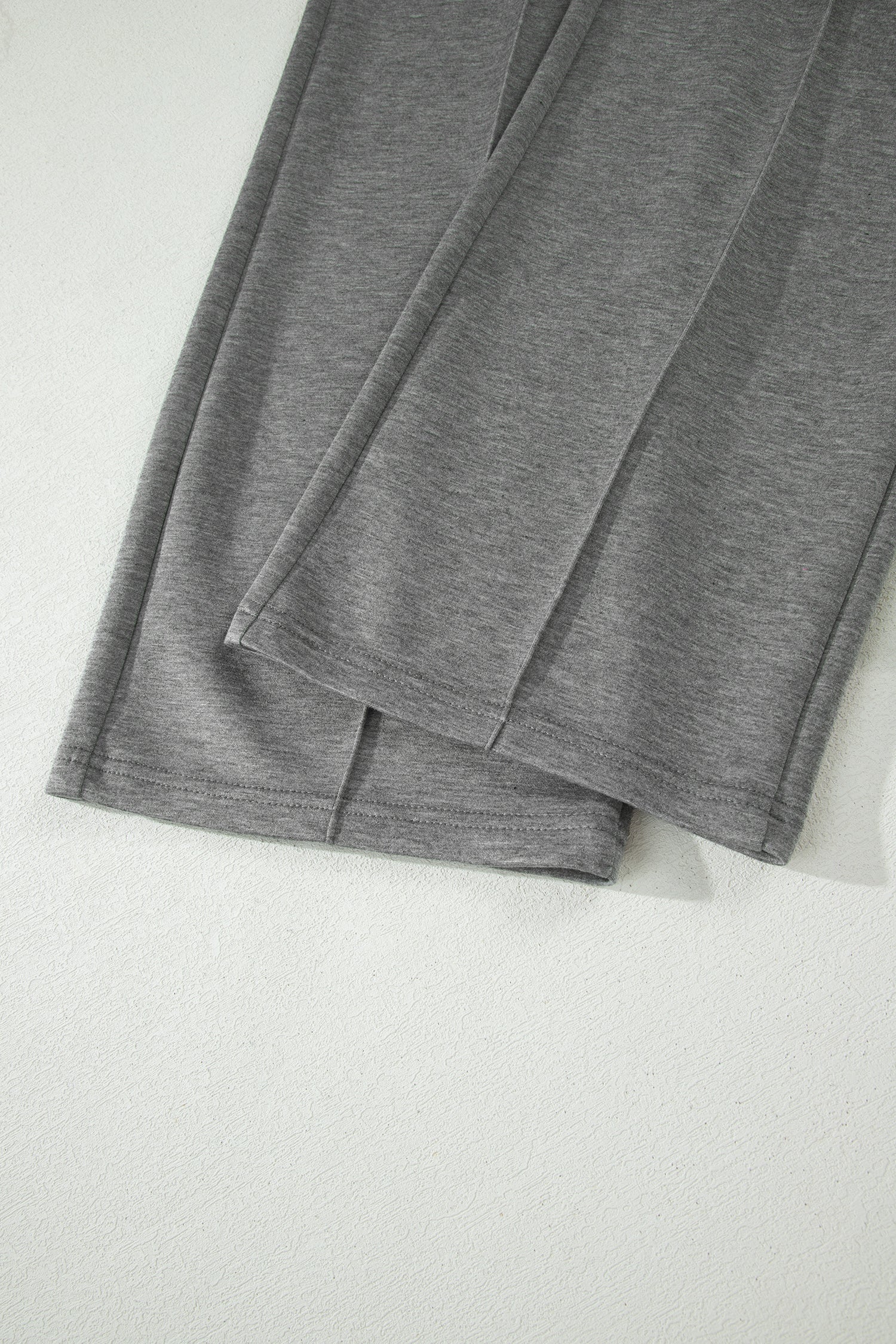 Gray Half Zip Polo Tee Casual Pant Set