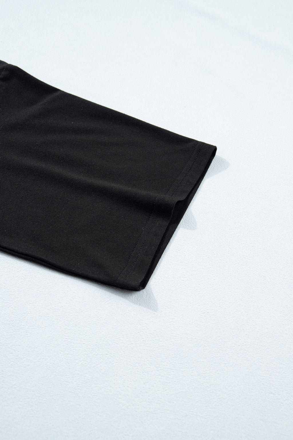 Black Solid Color Oversize Tee Tie Wrap Mini Skort 2pcs Set