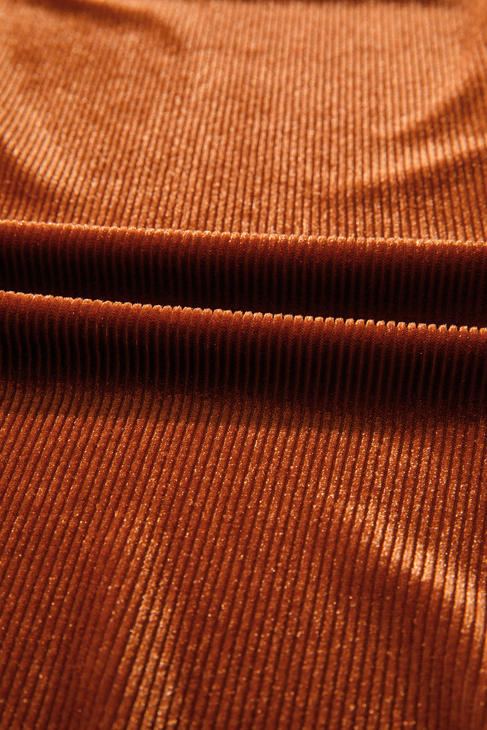 Clay Velvet Ribbed Texture Square Neck Slim Puff Sleeve Top