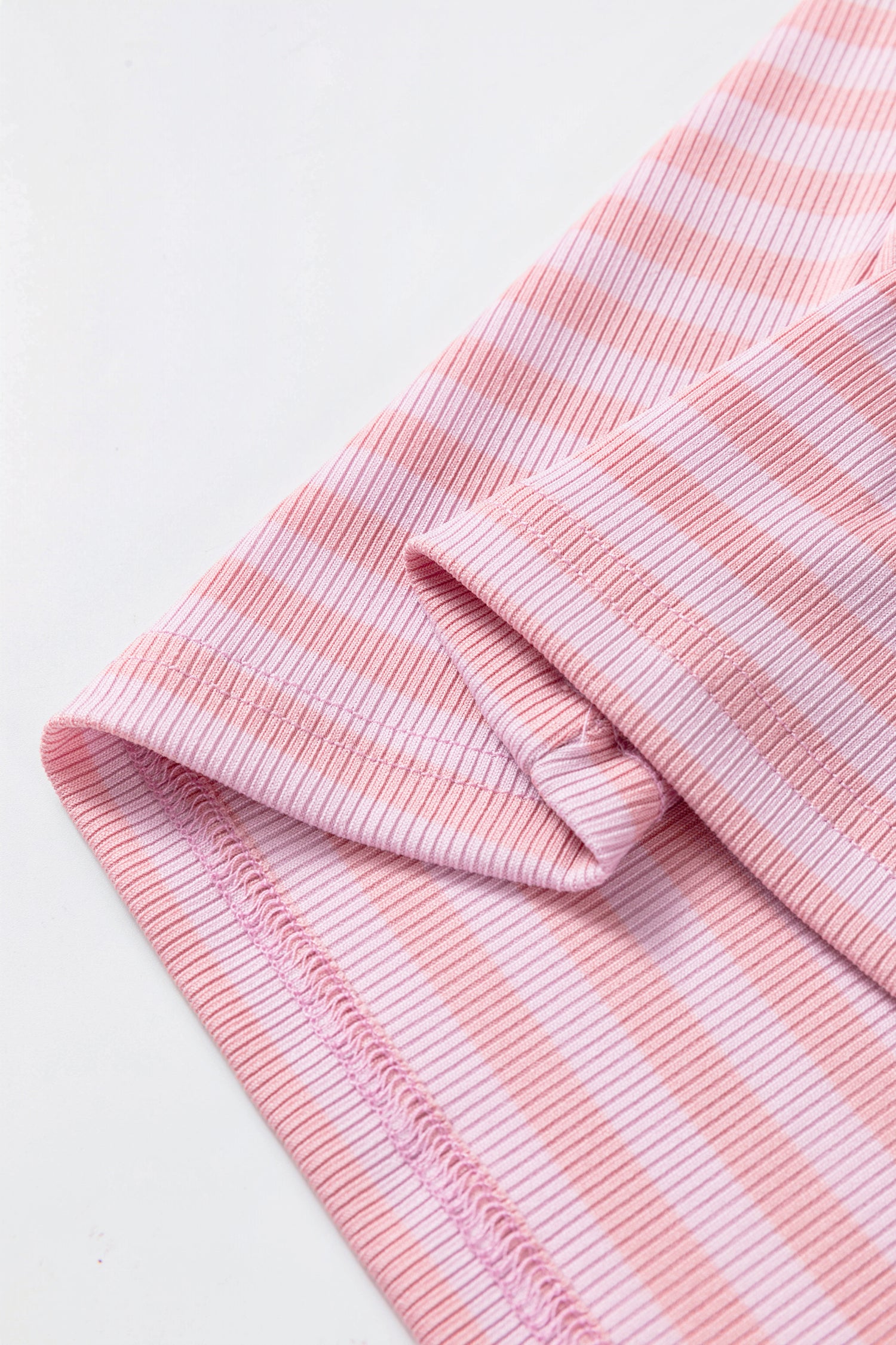 Yellow Stripe Ribbed Knit Slim Tank Top