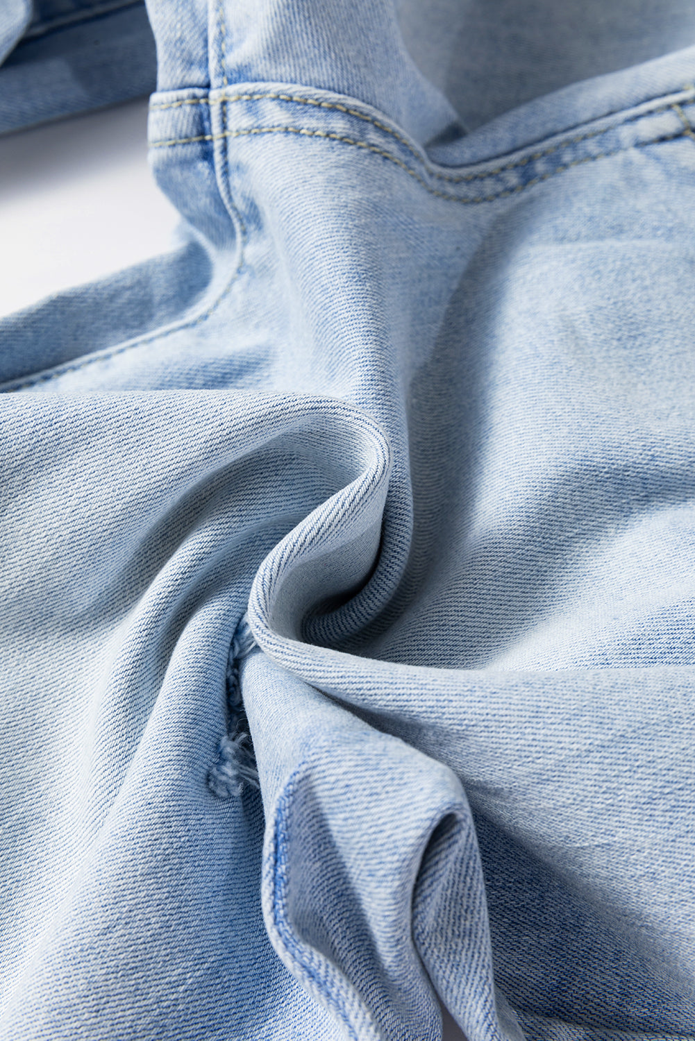 DEAR-LOVER Beau Blue Vintage Light Wash Distressed Flare Jeans