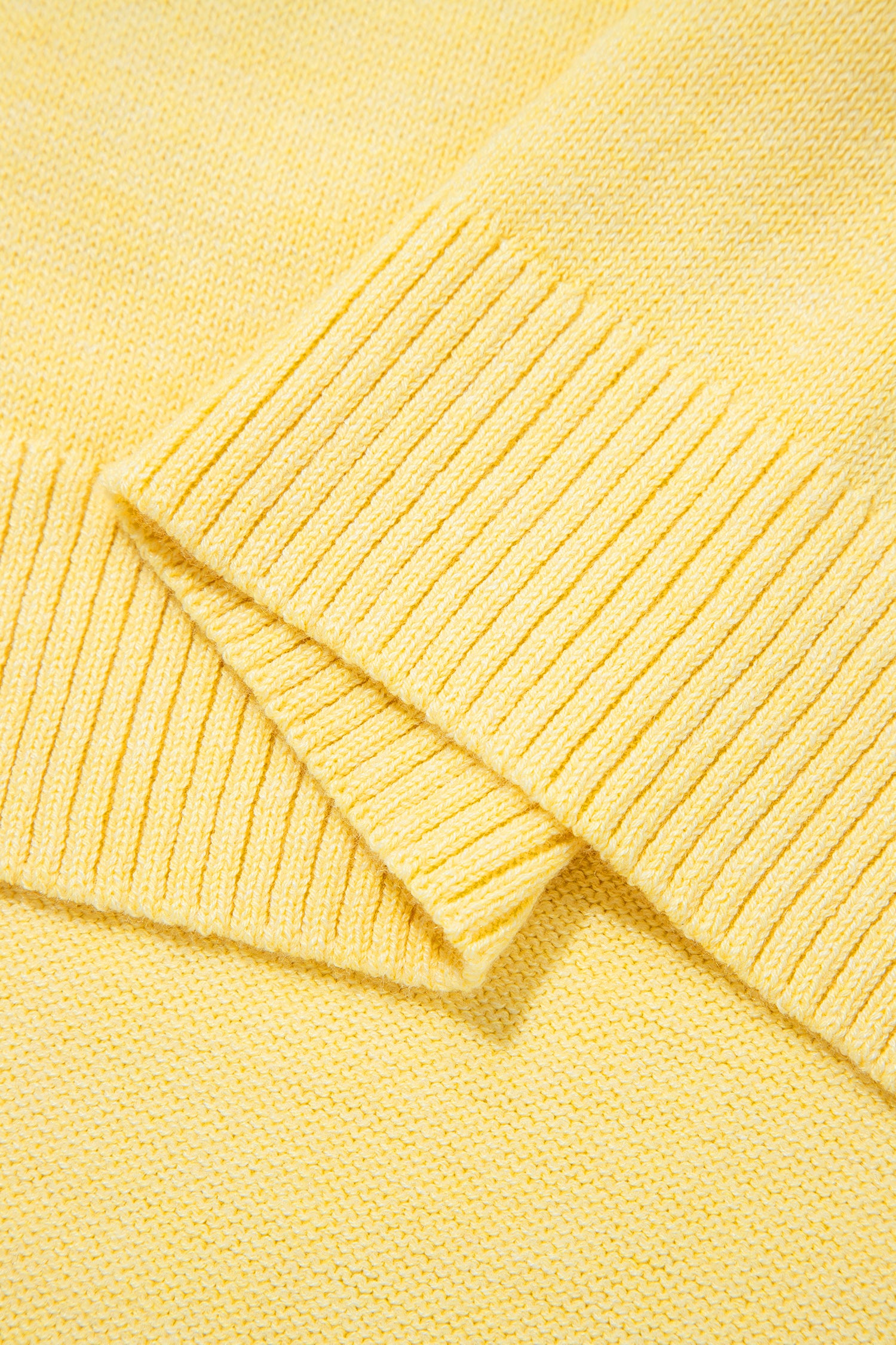 Yellow Cream Large Armhole Side Slit Loose Sweater Vest