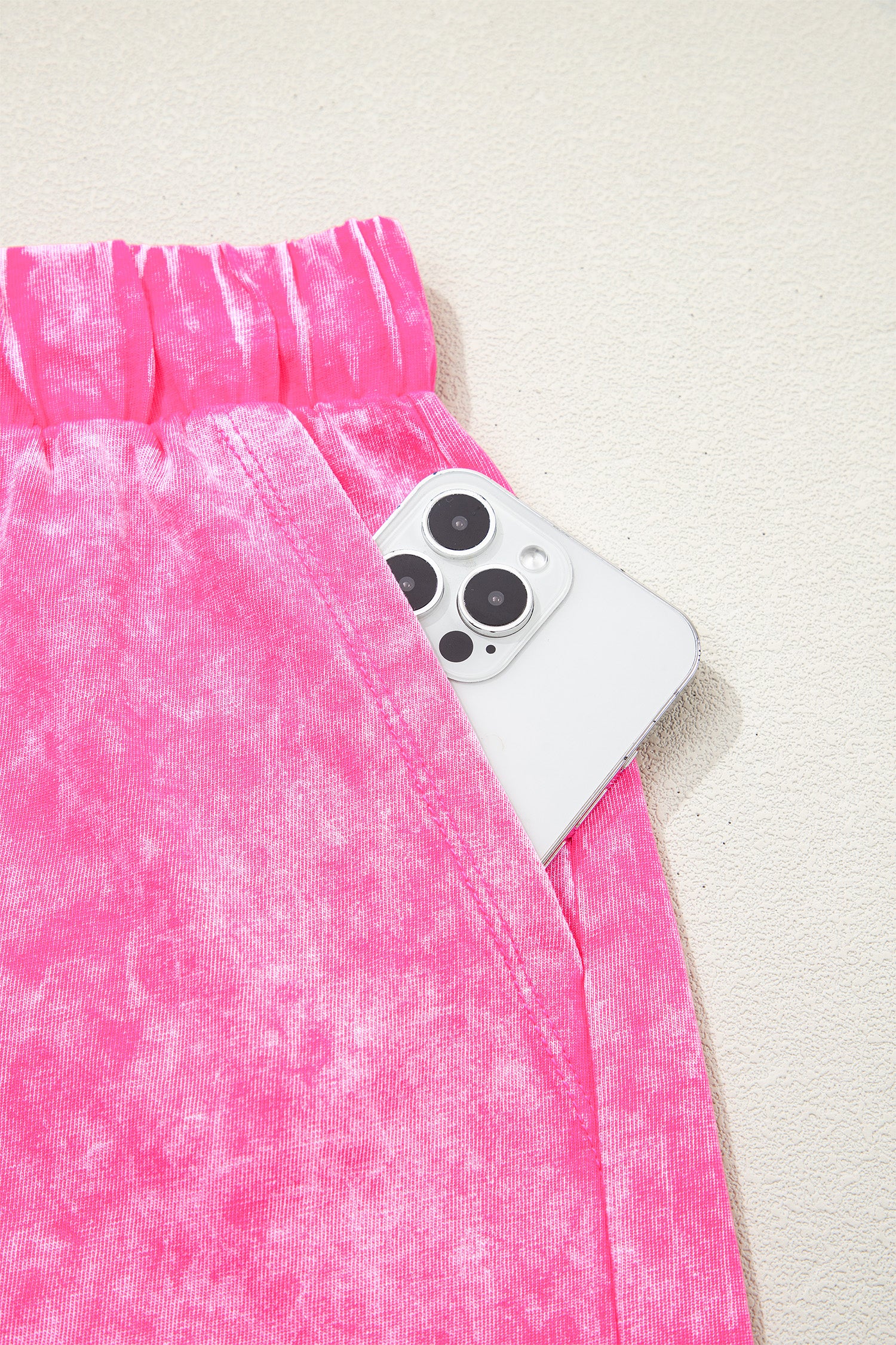 Rose Red Mineral Wash Cotton Short Set