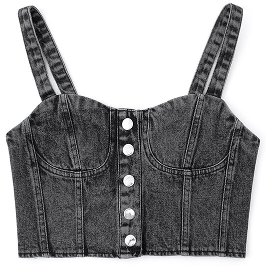 Vest High Waist Cropped Crop Top