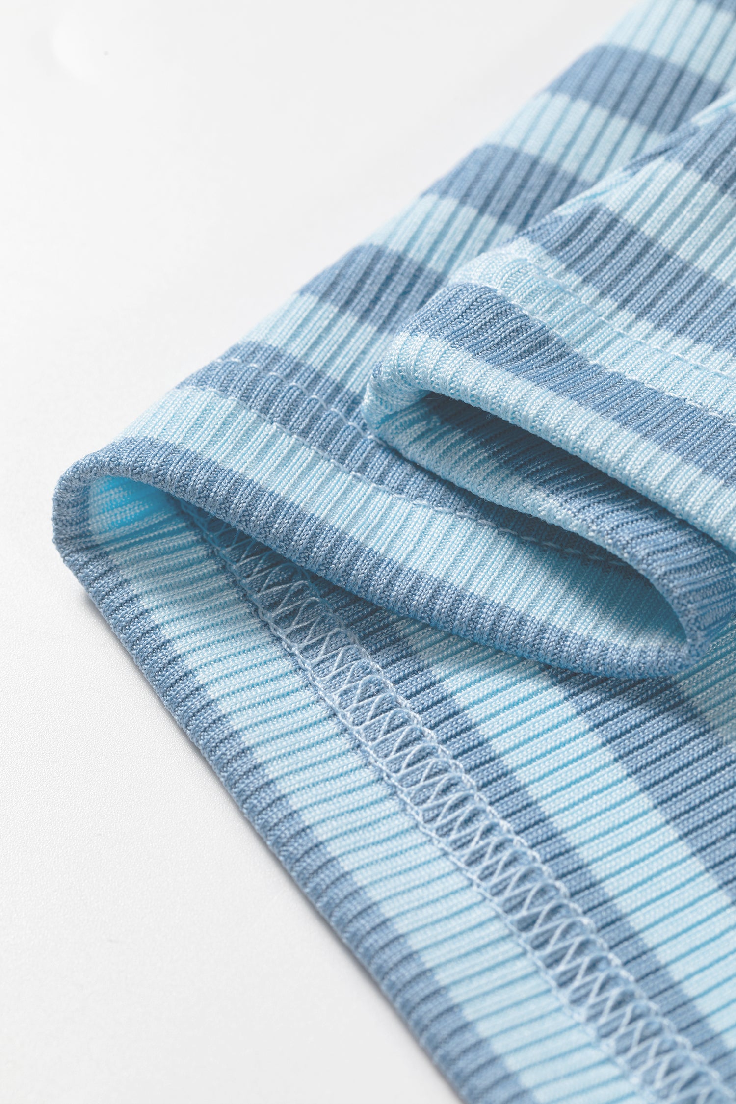 Yellow Stripe Ribbed Knit Slim Tank Top