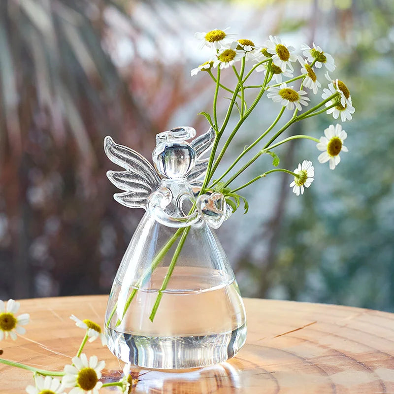 DecorBites™ Handmade Angel Glass Vase - Home Decor