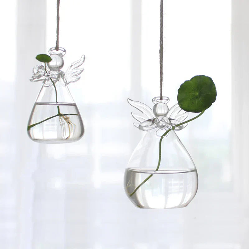 DecorBites™ Handmade Angel Glass Vase - Home Decor