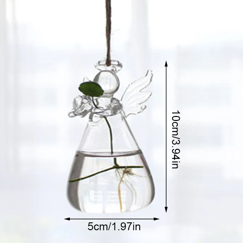 DecorBites™ Handmade Angel Glass Vase - Home Decor