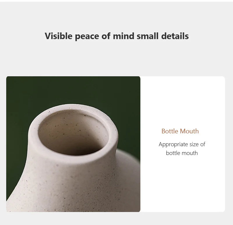 DecorBites™ Large 21cm CAPIRON Ceramic Vase Home Decor