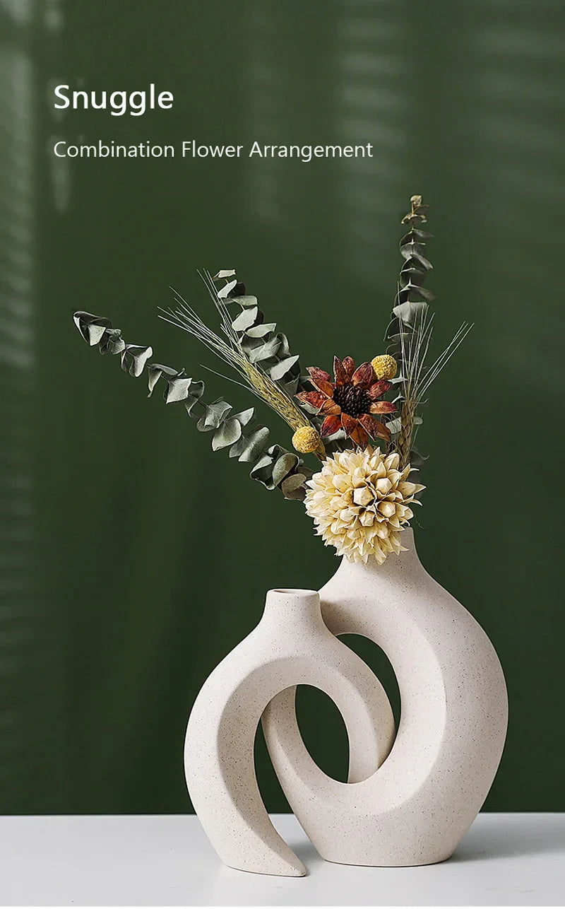 DecorBites™ Large 21cm CAPIRON Ceramic Vase Home Decor