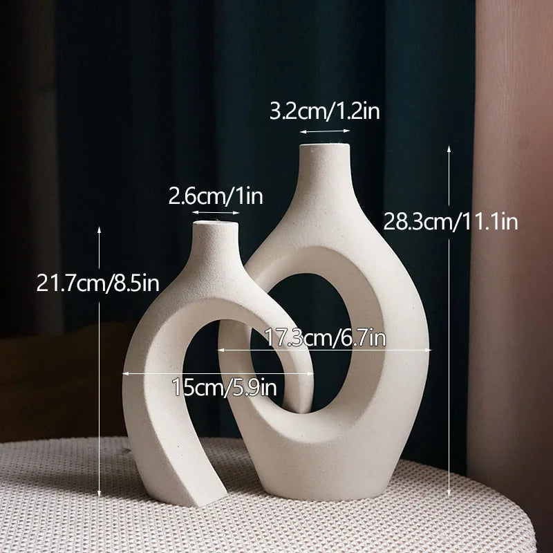 DecorBites™ Large 21cm CAPIRON Ceramic Vase Home Decor