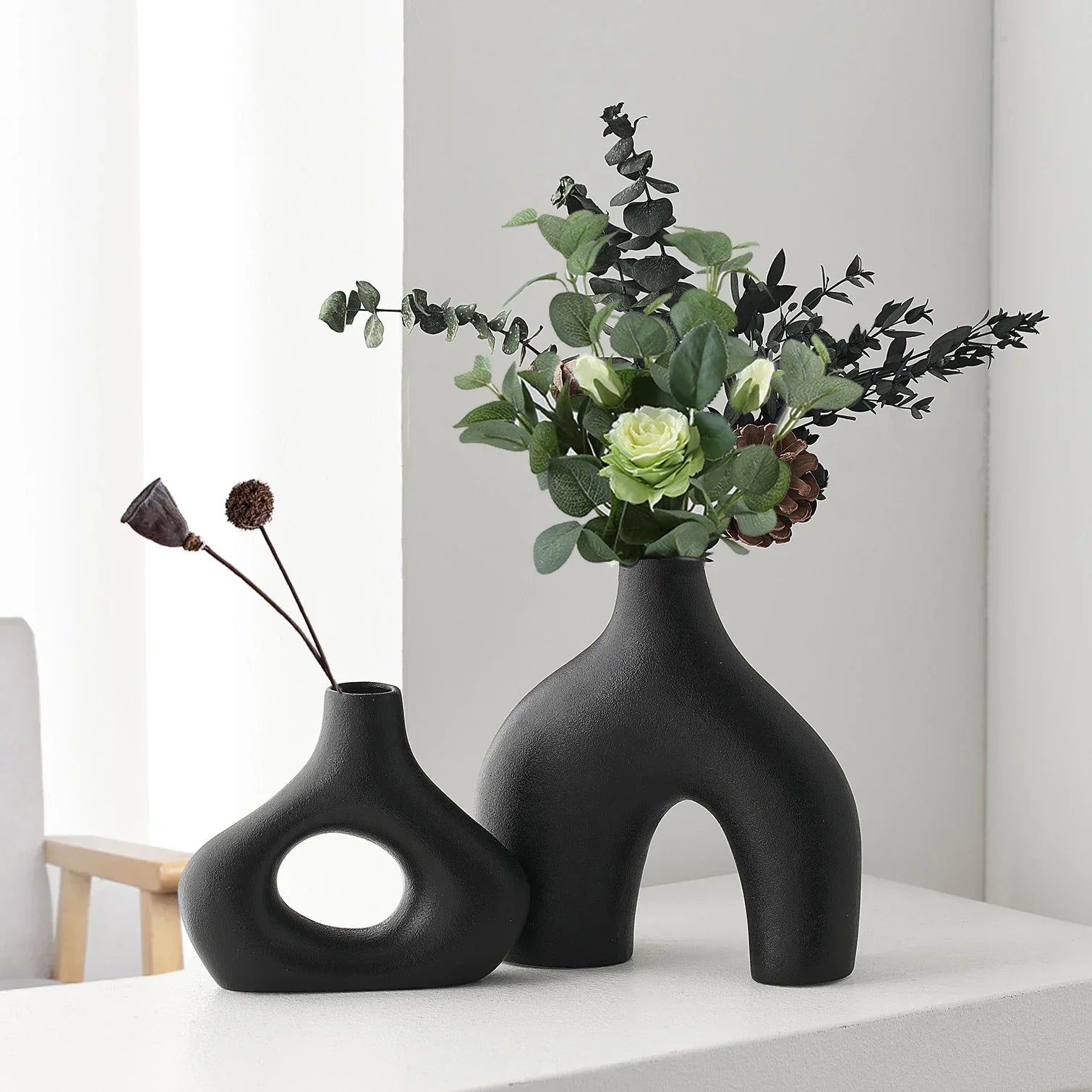 DecorBites™ Nordic Ceramic Flower Vase Home Decor