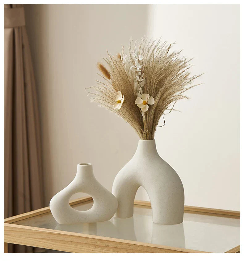 DecorBites™ Nordic Ceramic Flower Vase Home Decor