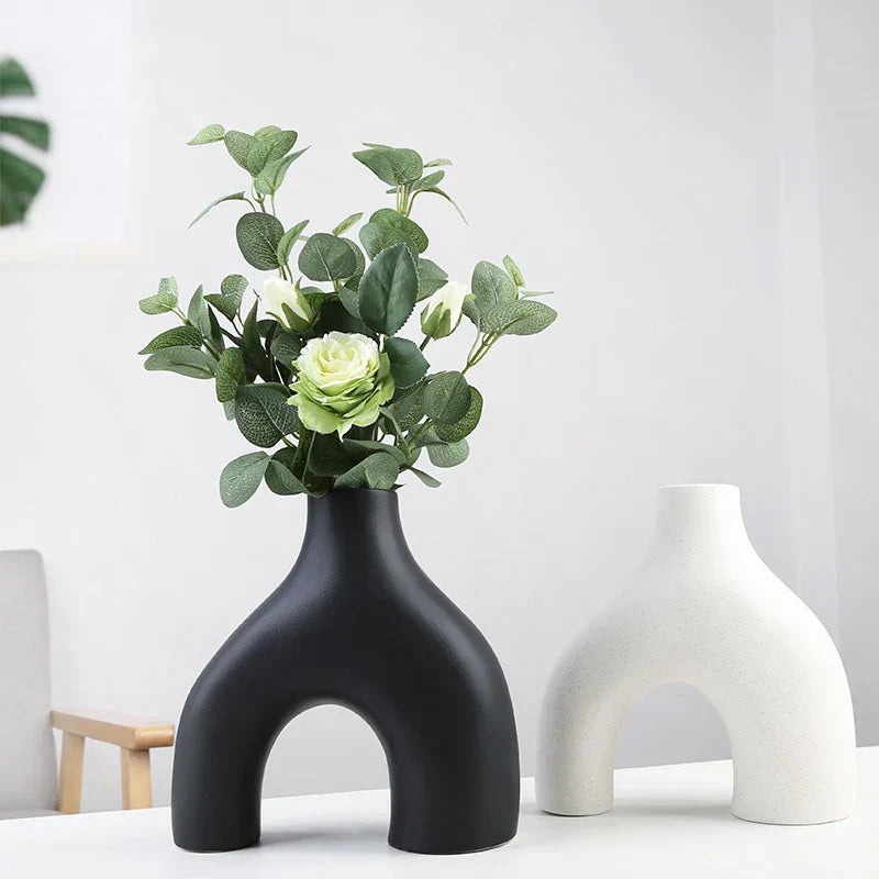 DecorBites™ Nordic Ceramic Flower Vase Home Decor