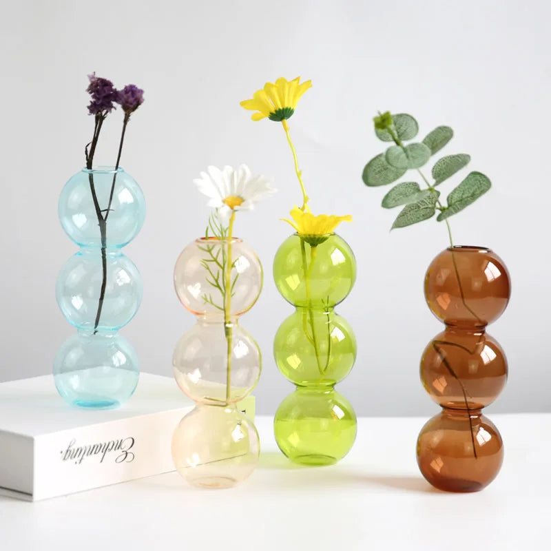 DecorBites™ Nordic Glass Vase - Home Decoration Gift