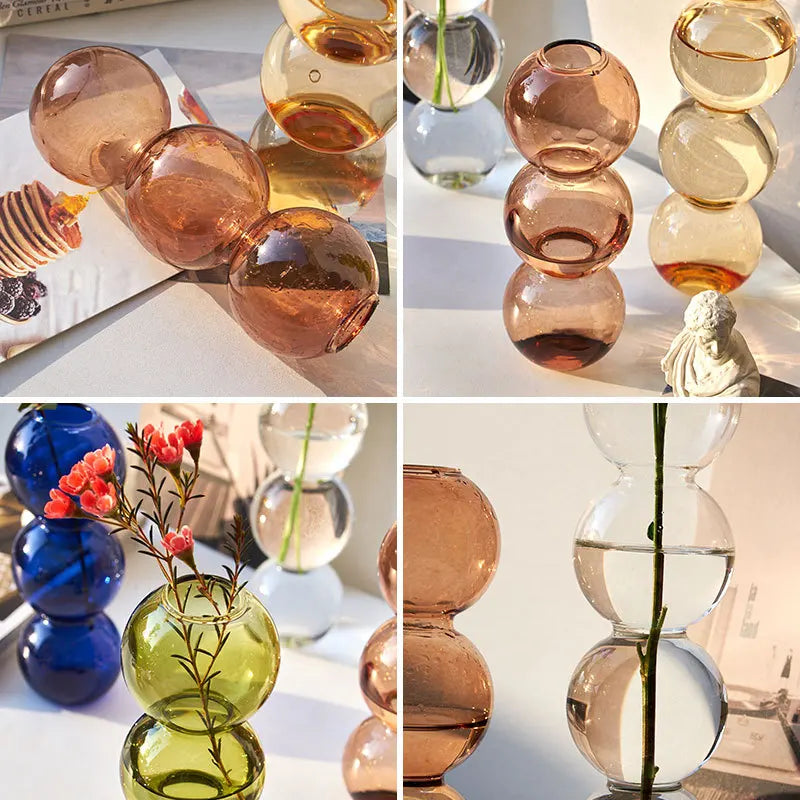 DecorBites™ Nordic Glass Vase - Home Decoration Gift