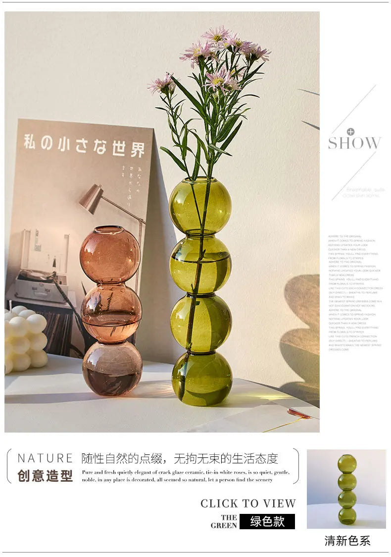 DecorBites™ Nordic Glass Vase - Home Decoration Gift