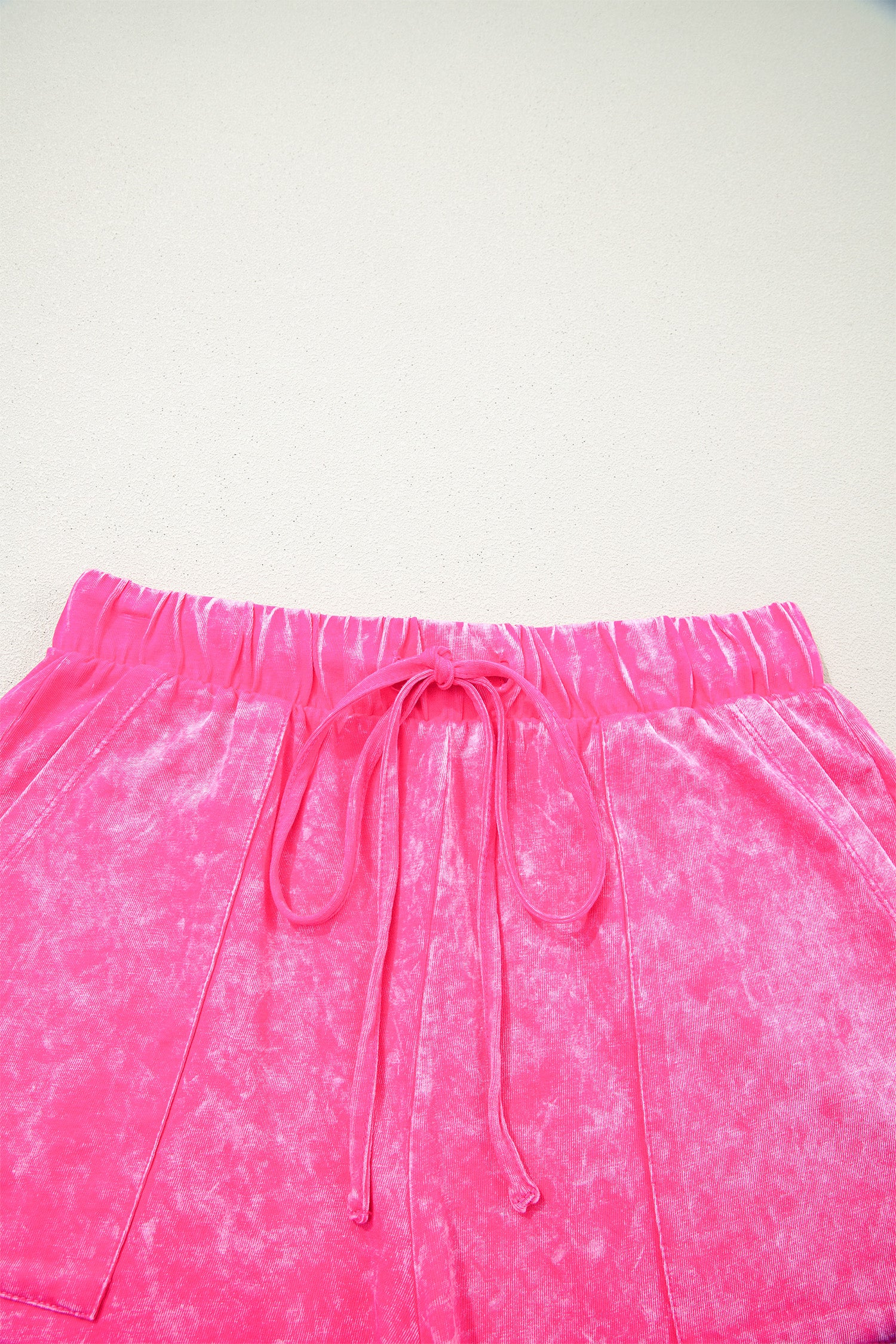 Rose Red Mineral Wash Cotton Short Set