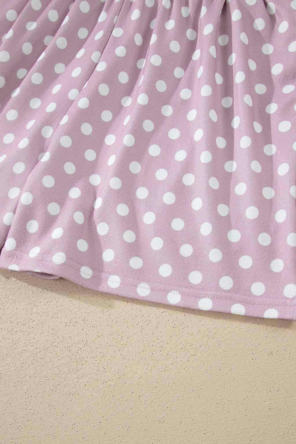 Purple Polka Dot Print Short Set