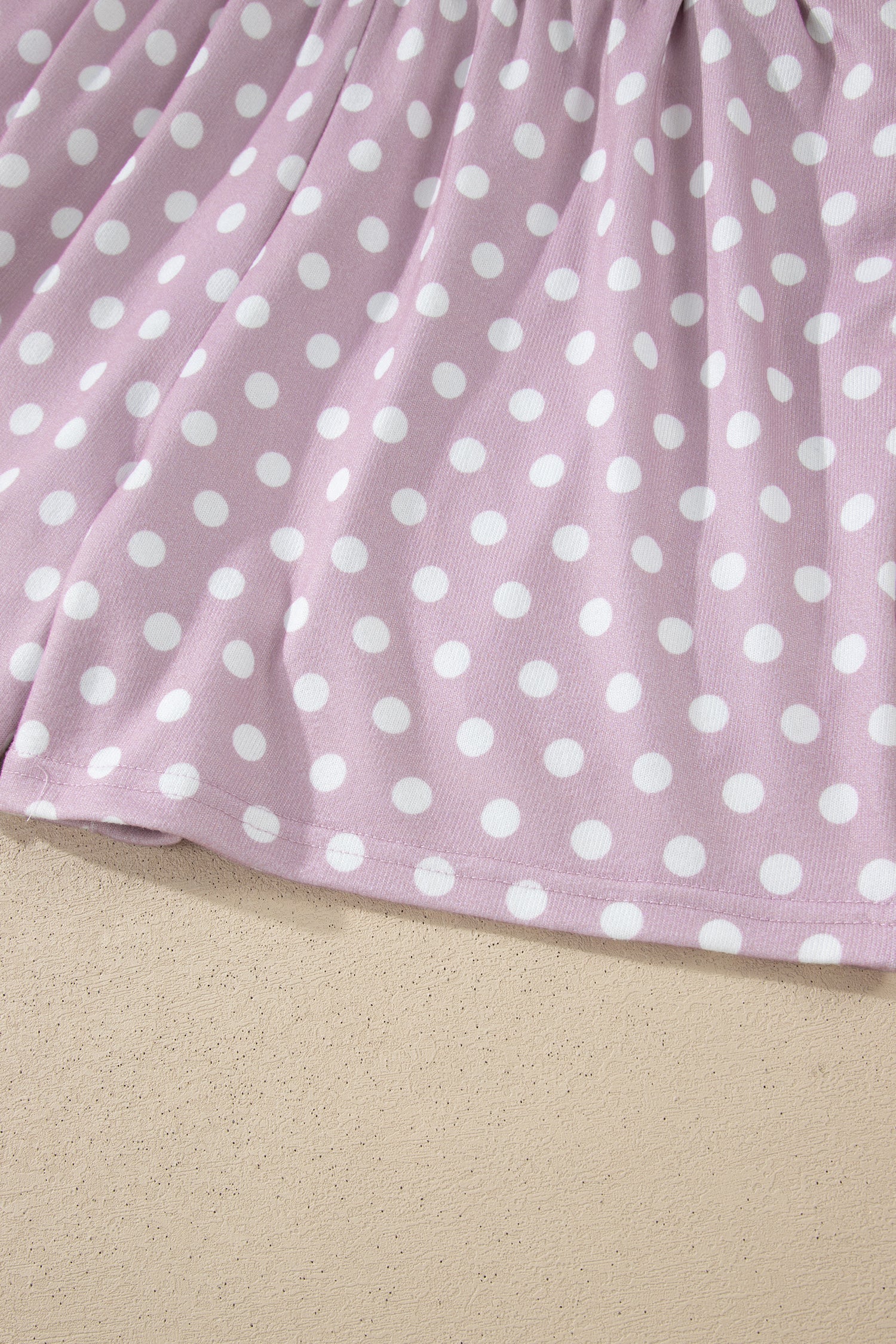 Purple Polka Dot Print Short Set