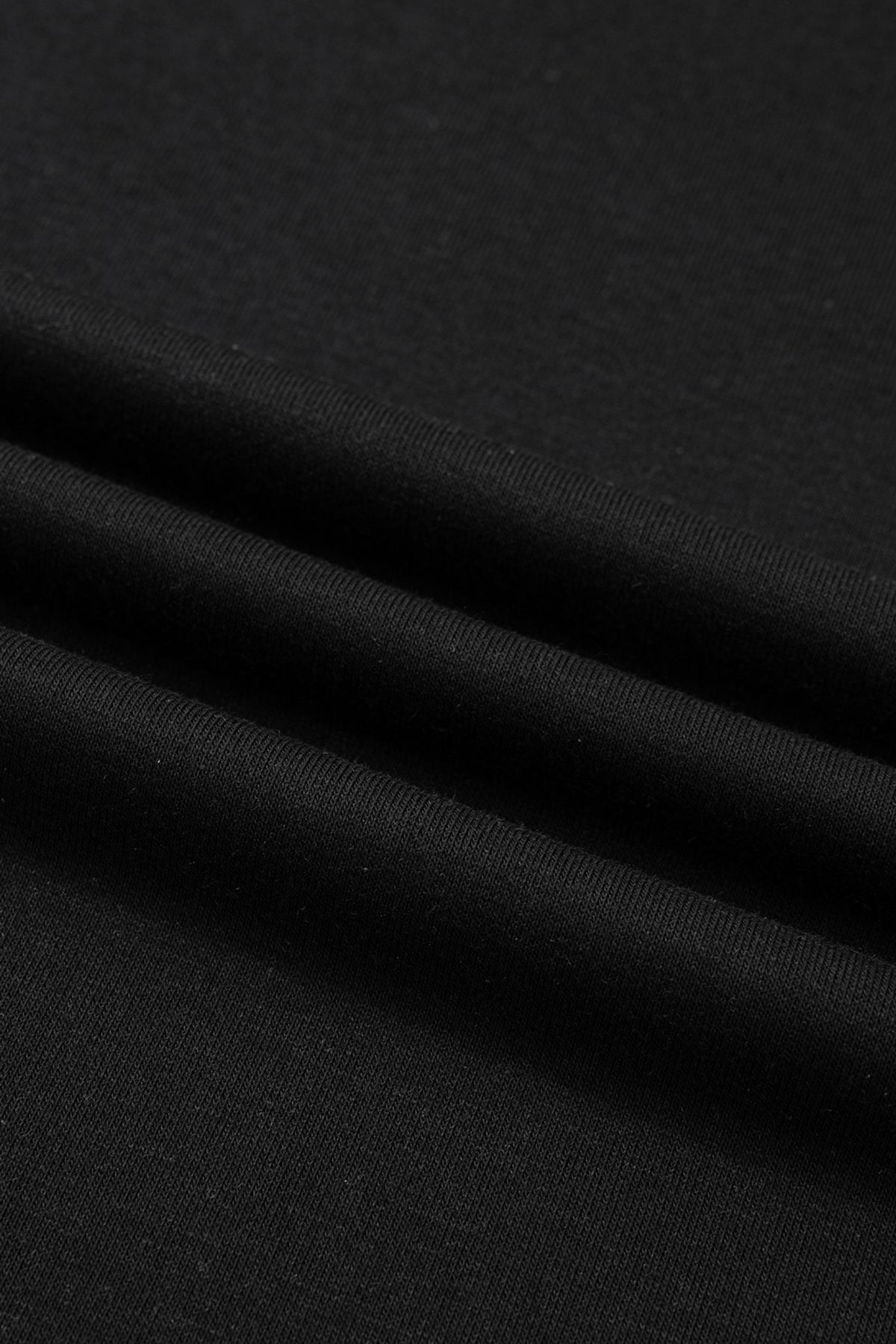 Black Solid Color High Neck Cap Sleeve Loose Top
