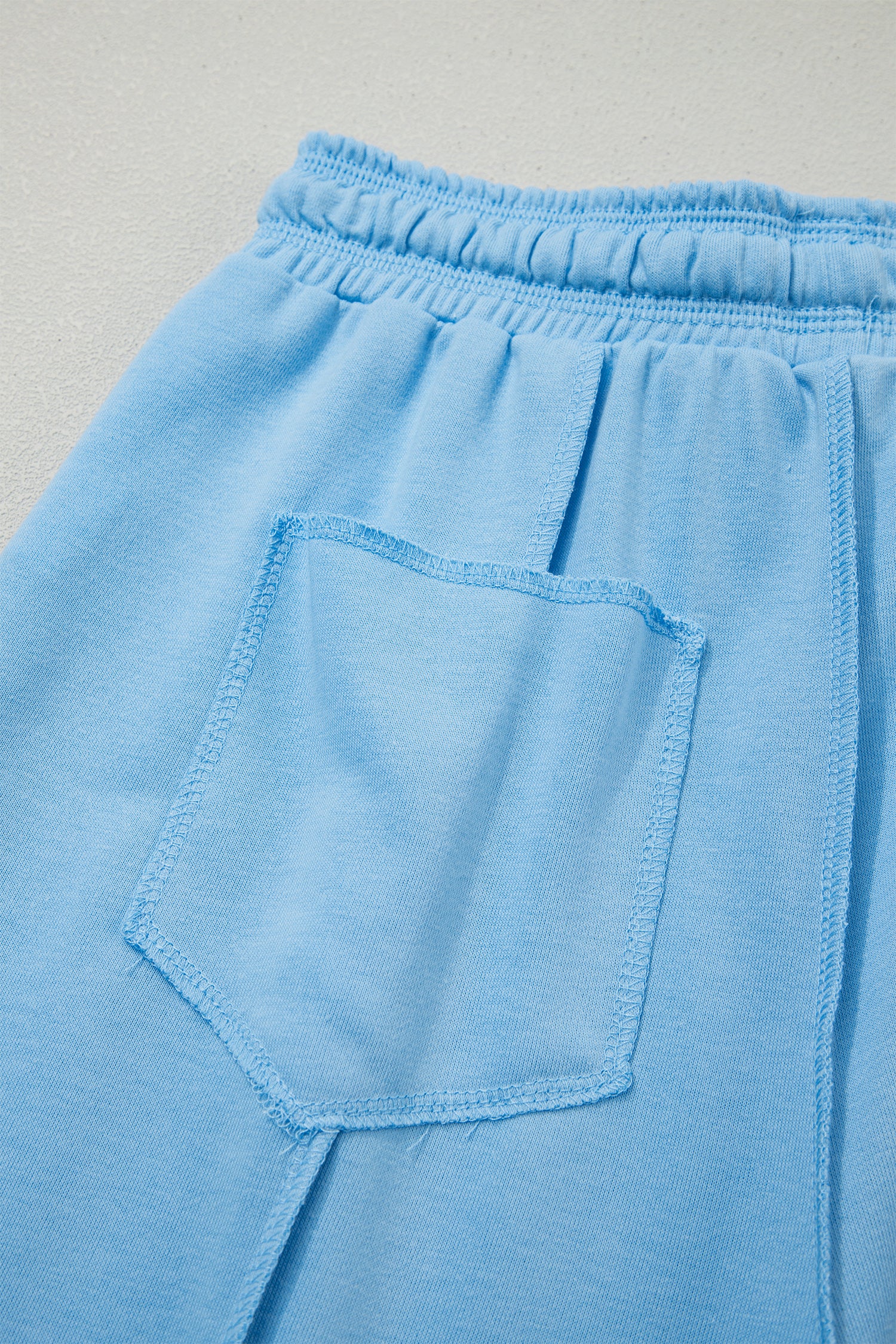 Sky Blue Drop Shoulder Boxy Tee and Barrel Pants Set