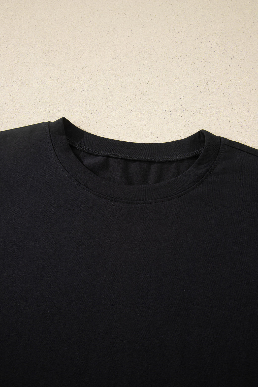 Black Varsity Striped Short Sleeve Crew Neck T Shirt