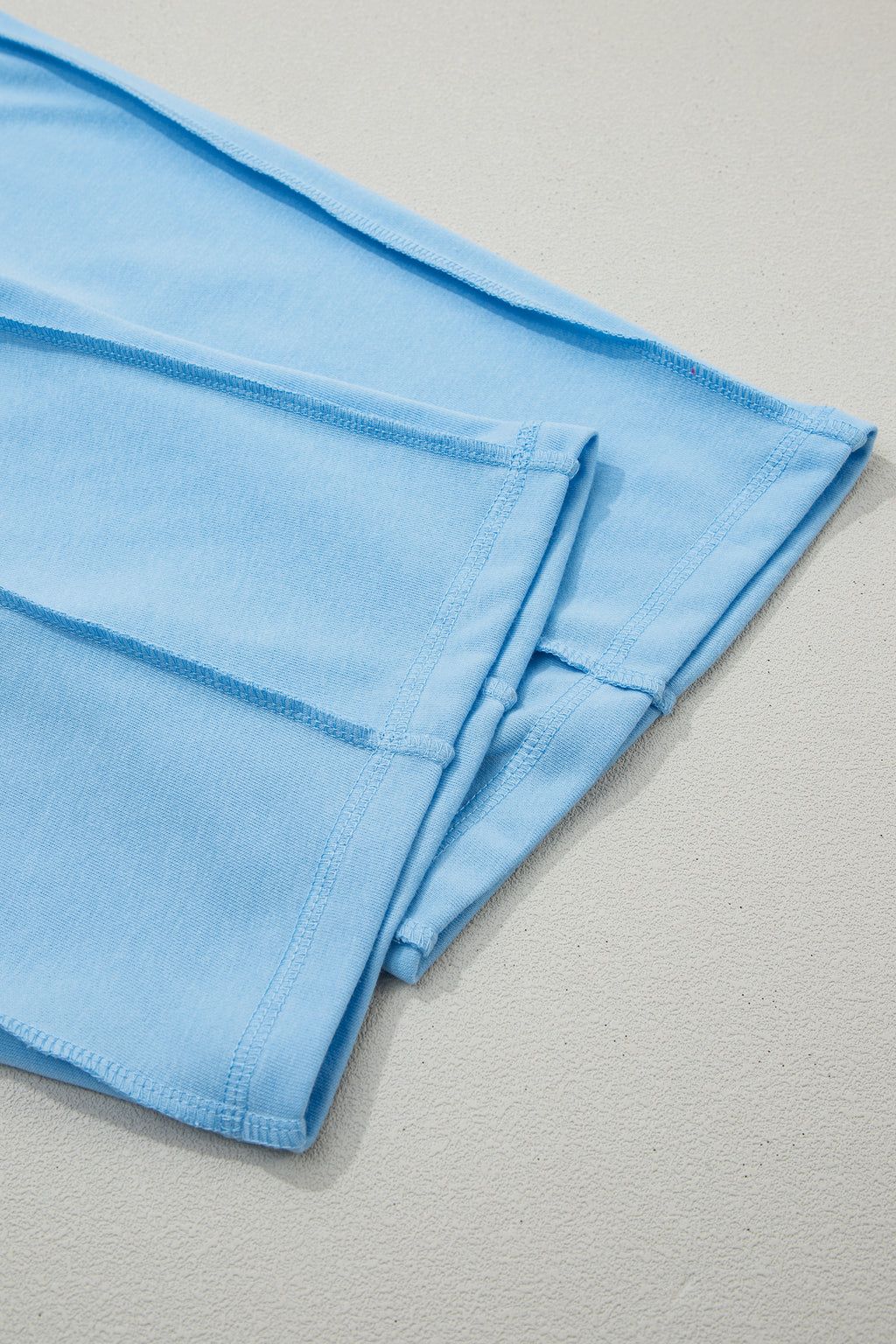 Sky Blue Drop Shoulder Boxy Tee and Barrel Pants Set