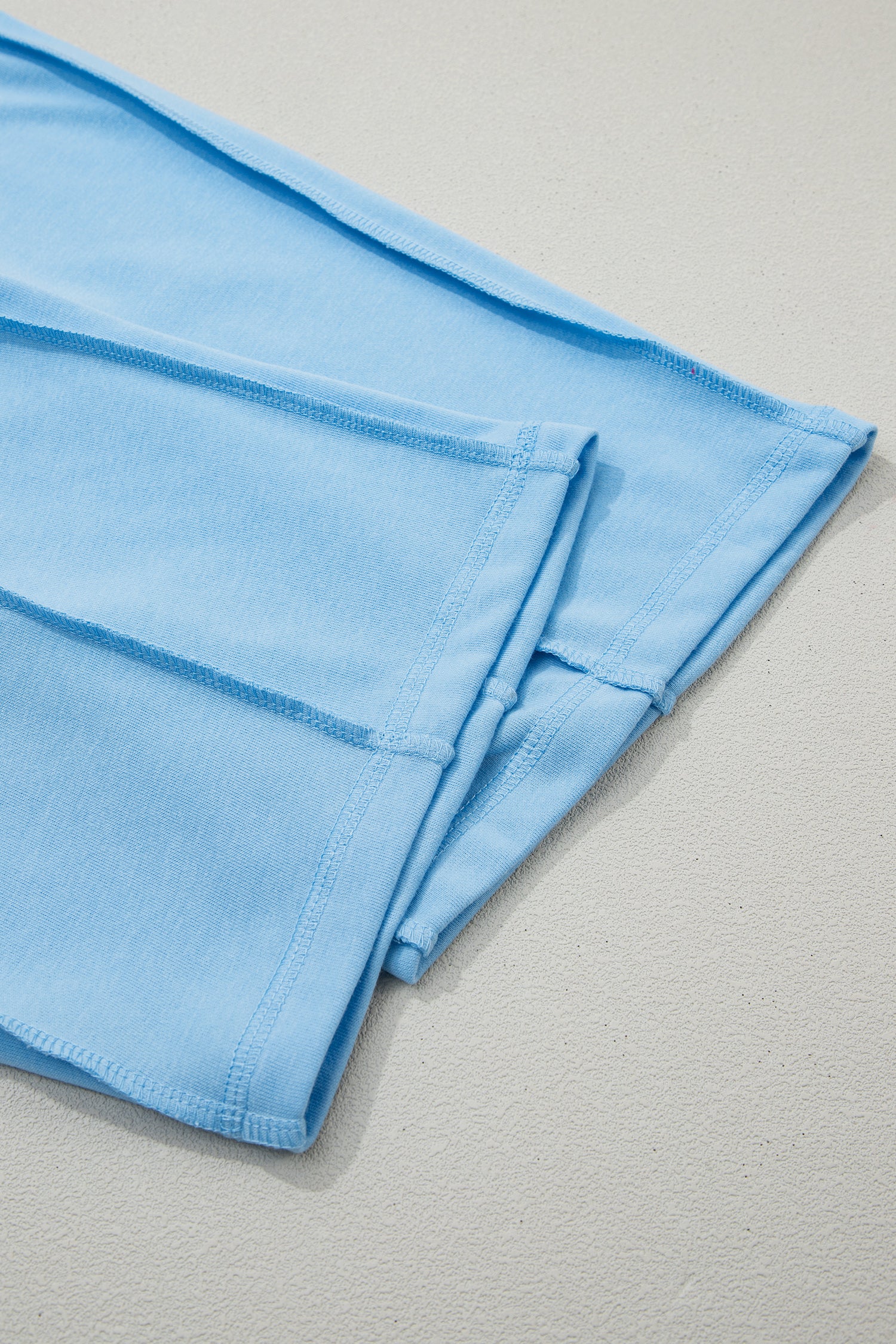 Sky Blue Drop Shoulder Boxy Tee and Barrel Pants Set