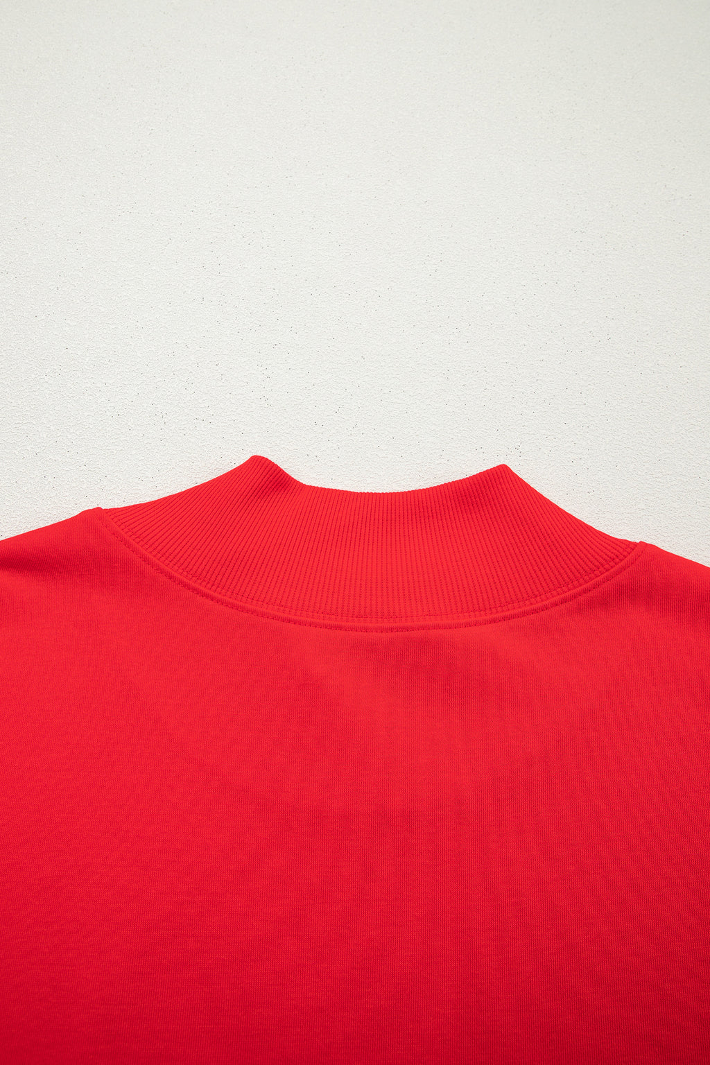 Racing Red Solid Color High Neck Cap Sleeve Loose Top