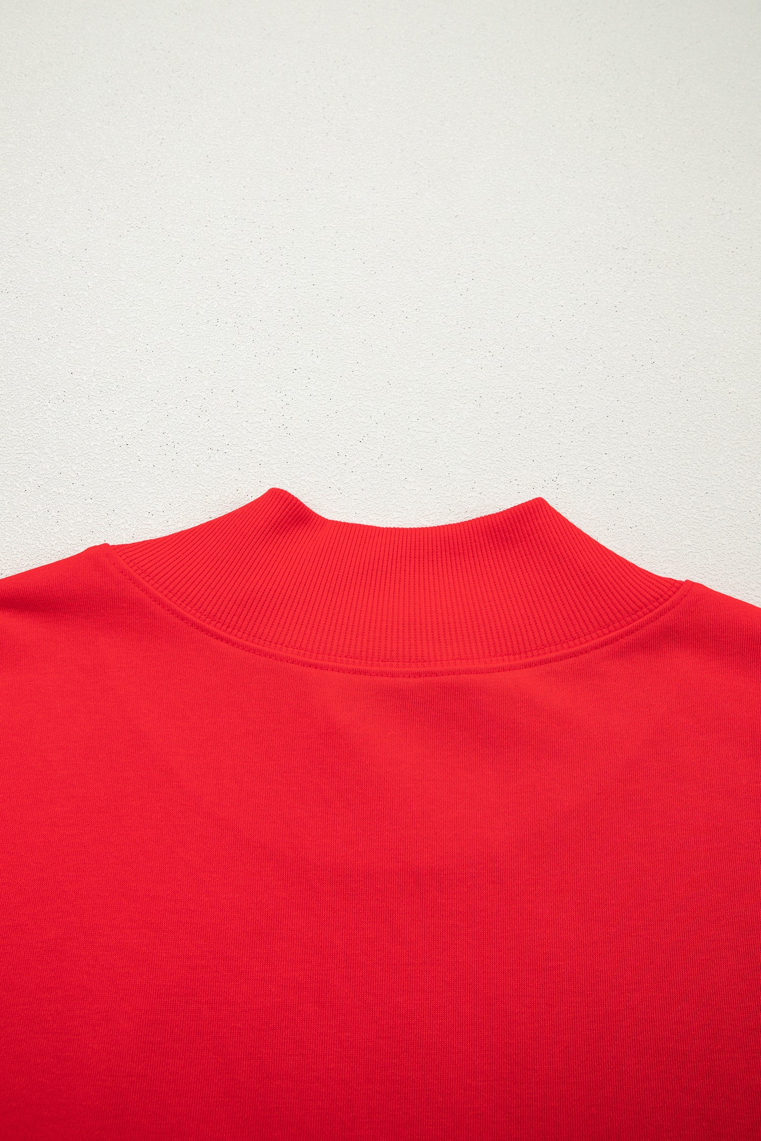 Racing Red Solid Color High Neck Cap Sleeve Loose Top