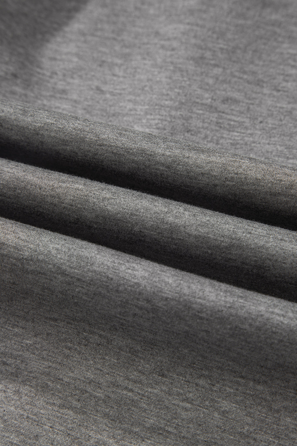 Gray Half Zip Polo Tee Casual Pant Set