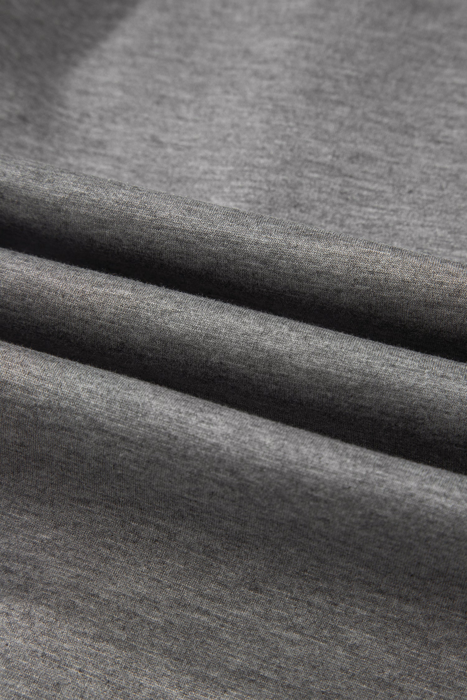 Gray Half Zip Polo Tee Casual Pant Set